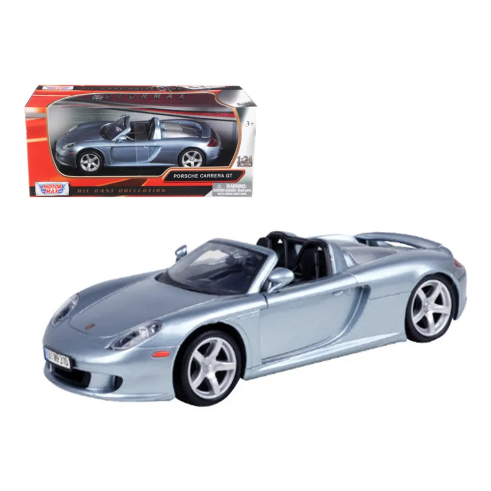 Motormax 73305gry — Porsche Carrera GT Gray 1:24 Diecast Model Car by Motormax