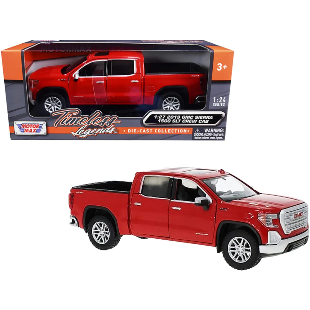 Motormax 79361r — 2019 GMC Sierra 1500 SLT Crew Cab Diecast Model - Silver