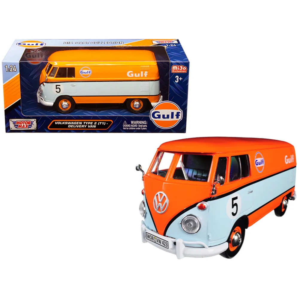 Motormax 79649 — Volkswagen Type 2 (T1) Gulf Delivery Van 1/24 Diecast Model