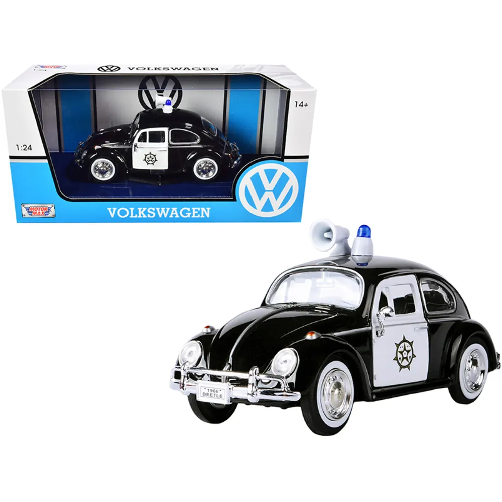 Motormax 79578 — 1/24 Scale 1966 Volkswagen Beetle Police Car - Diecast Model