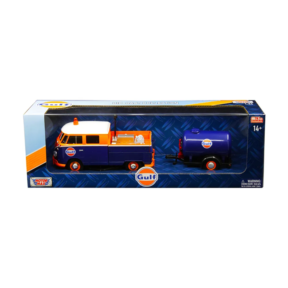 Motormax 79610 — Volkswagen Gulf Oil Service Pickup Truck 1/24 Diecast Model