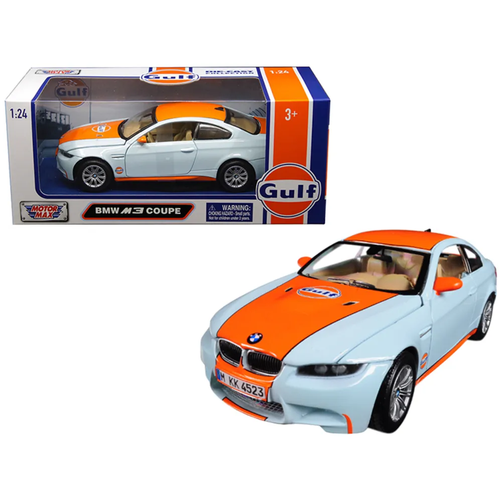 Motormax 79644 — BMW M3 Coupe Gulf Livery Light Blue 1:24 Diecast Model
