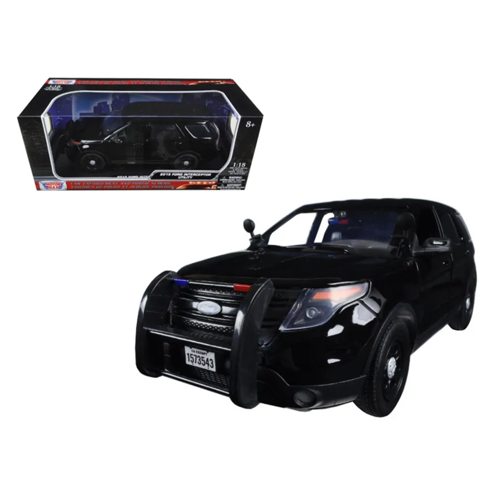 Motormax 73543 — 2015 Ford Police Interceptor Utility Diecast Model Car - Black