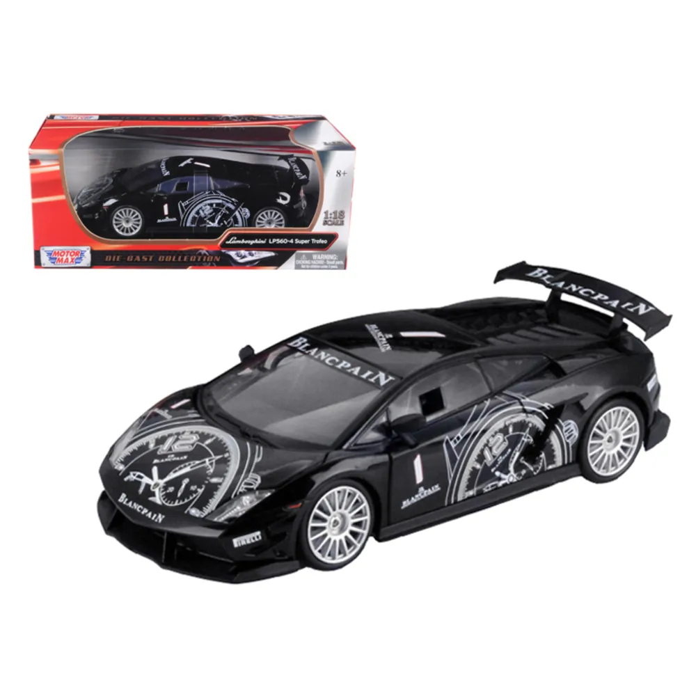 Motormax 79153bk — Lamborghini Gallardo LP560-4 Super Trofeo Black Diecast Model