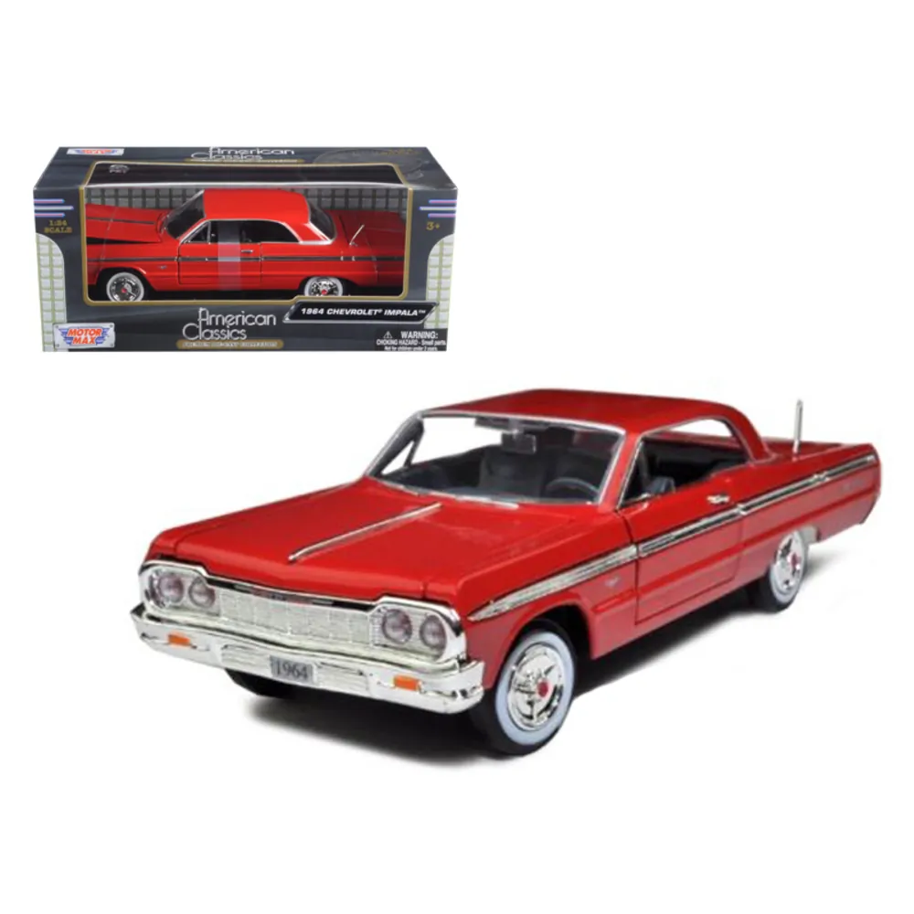 Motormax 73259bl — 1964 Chevrolet Impala Light Blue 1/24 Diecast Model Car
