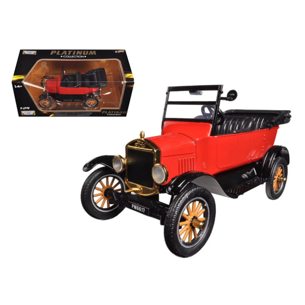Motormax 79328r — 1925 Ford Model T Touring Red Diecast Car 1/24 Scale