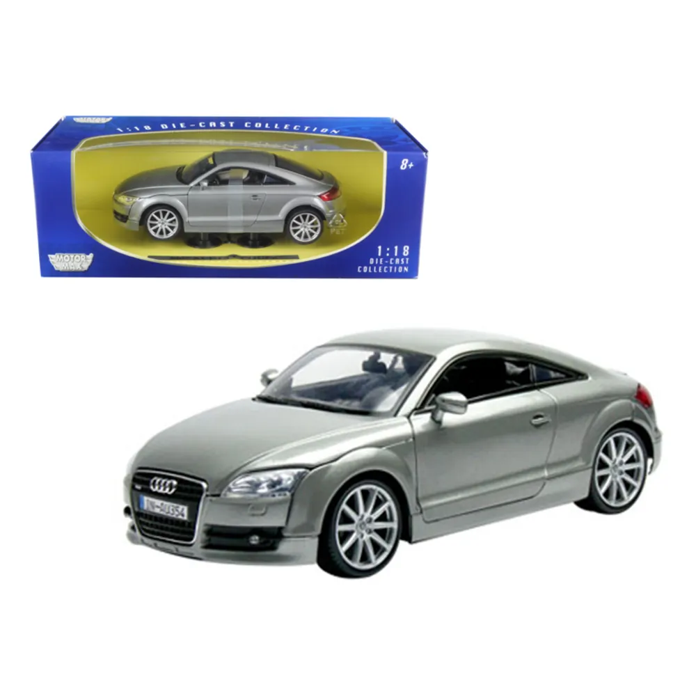 Motormax 73177gry — 2007 Audi TT Coupe Diecast Model Car - 1/18 Scale Grey