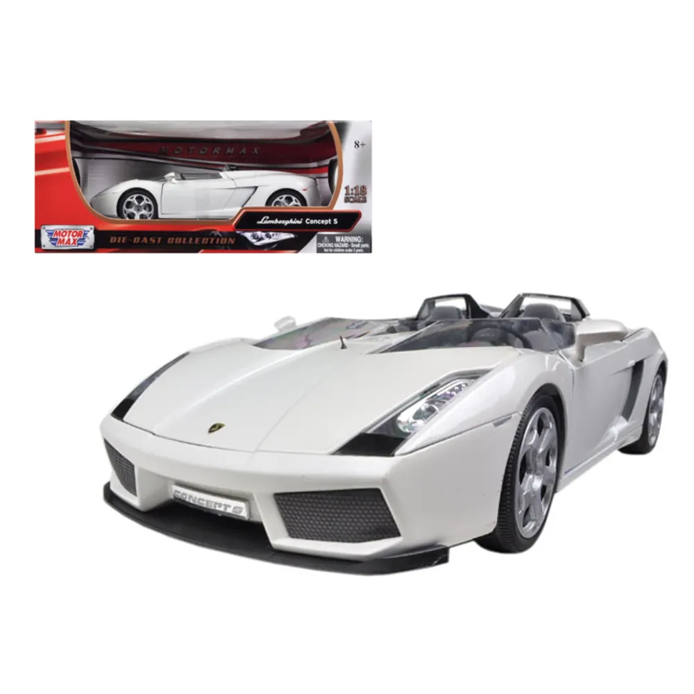 Motormax 79156w — Lamborghini Concept S Pearl White 1:18 Diecast Model Car
