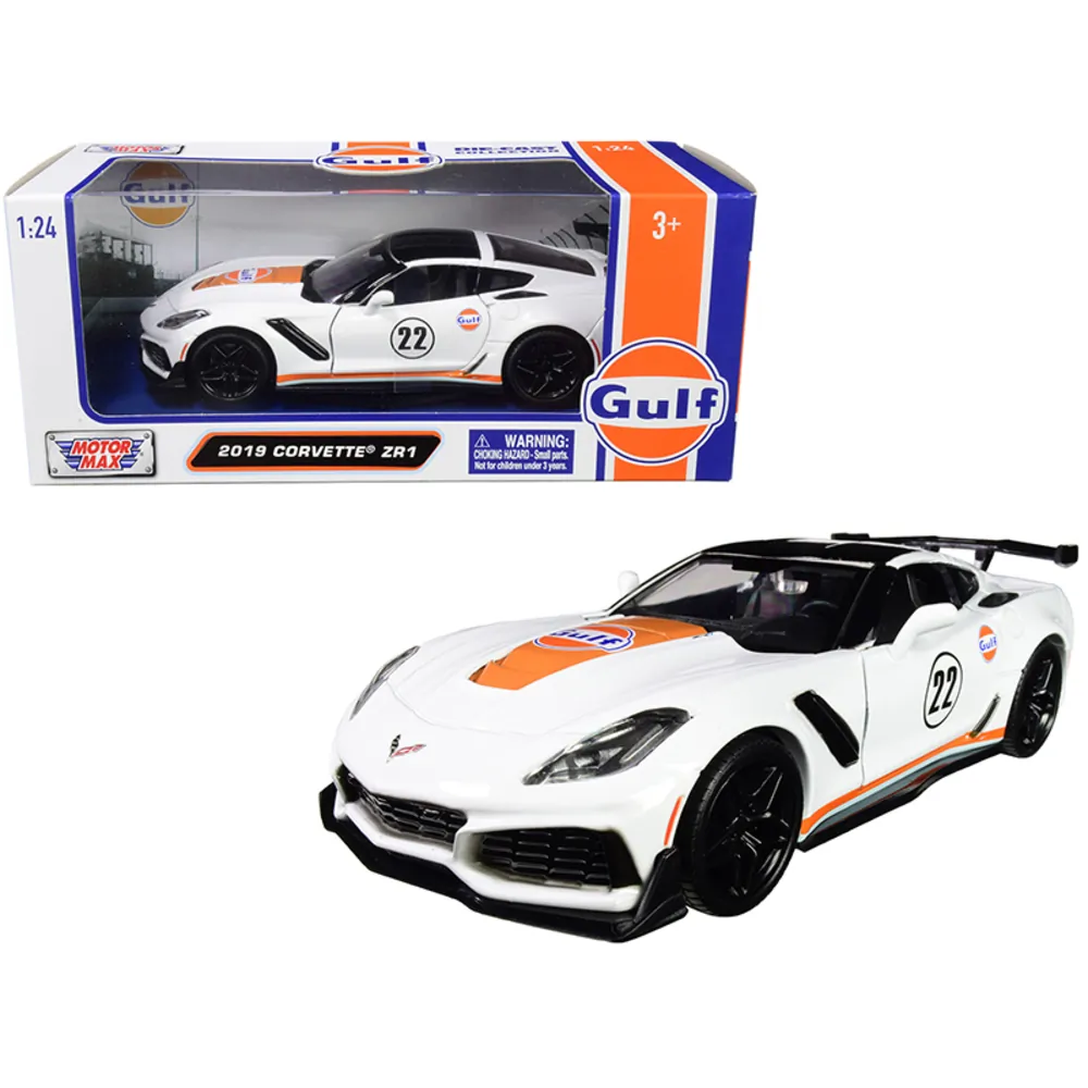 Motormax 79657 — 2019 Chevrolet Corvette ZR1 #22 Gulf Oil 1/24 Diecast Model