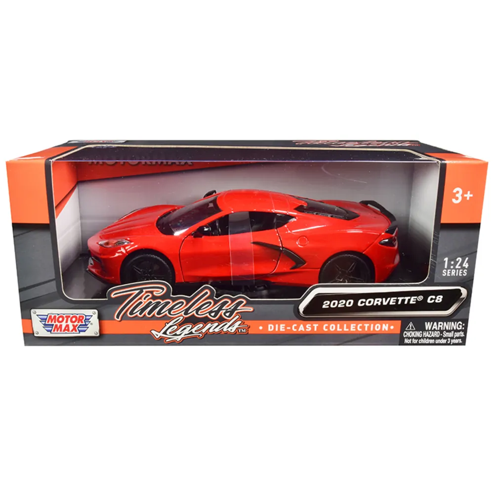 Motormax 79360r — 2020 Chevrolet Corvette C8 Stingray Diecast Model Car - Red