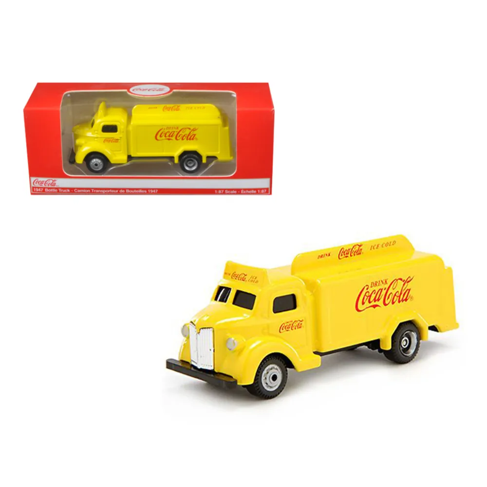 Motorcity Classics MCC439954 — 1947 Coca Cola Diecast Delivery Bottle Truck Model - Yellow
