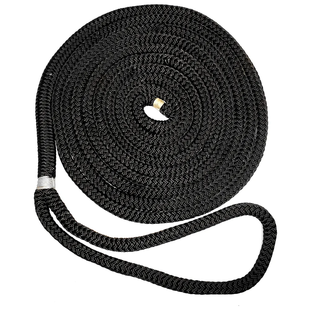 New England Ropes C5054-20-00025 — 5/8" x 25' Black Nylon Double Braid Dock Line