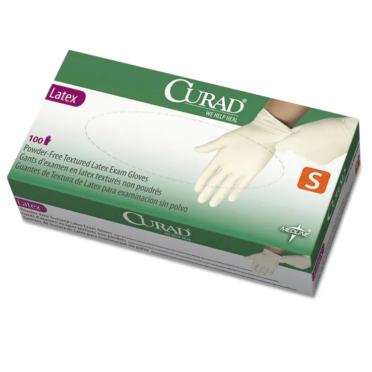 MEDLINE INDUSTRIES INC MII CUR8107 — Curad Powder Free Latex Exam Gloves - X-Large Size - Latex - White - Powder-free, Textured - For Healthcare Working - 90 / Box
