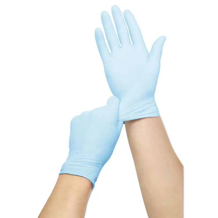 MEDLINE INDUSTRIES INC MII CUR9315 — Curad Powder-free Nitrile Disposable Exam Gloves - Medium Size - Full-Textured Design - Nitrile - Blue - Powder-free, Disposable, Latex-free, Beaded Cuff, Non-sterile, Chemical Resistant - For Medical - 150 / Box - 9.50 Glove Length