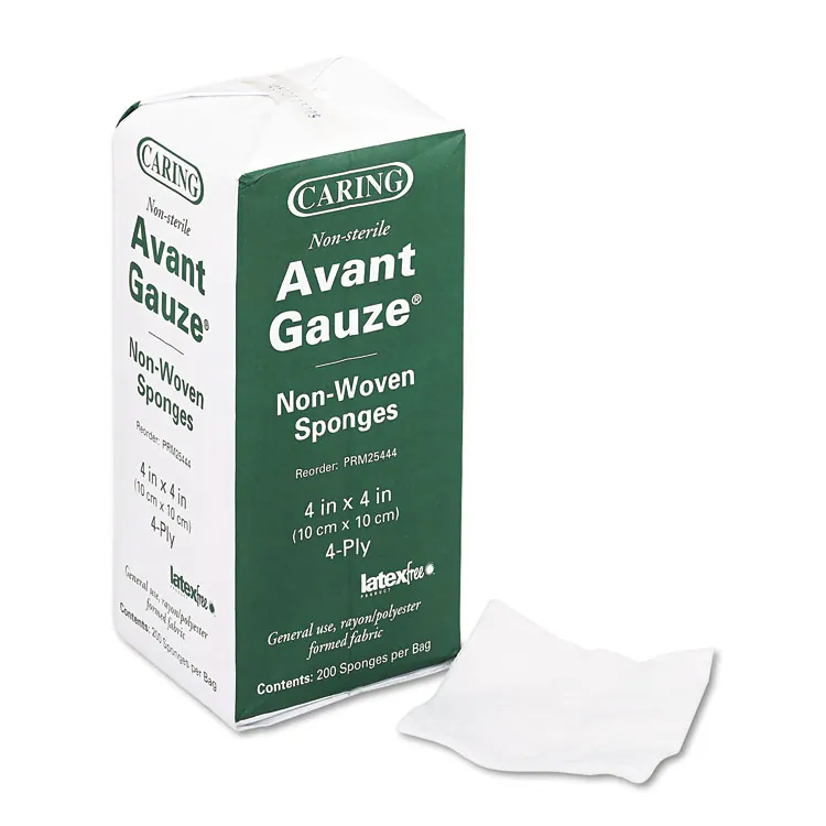 MEDLINE INDUSTRIES INC MII PRM25224 — Medline Nonsterile 4-ply Nonwoven Gauze Sponges - 4 Ply - 2 x 2 - 200/Box - White