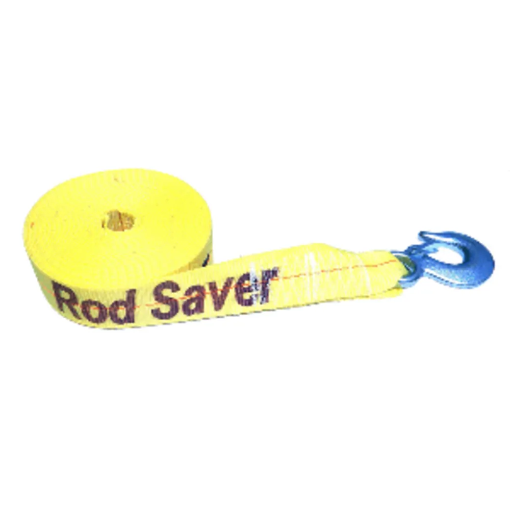 Rod Saver WSY25 — Rod Saver Heavy-Duty Winch Strap Replacement - Yellow - 2" x 25'