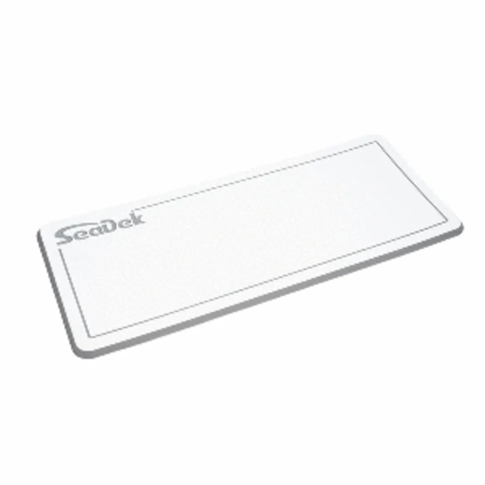 SeaDek 37925-80375 — SeaDek Dual Density Helm Pad - 14" x 36" 20mm - Small - White/Storm Gray w/Routed SD Logo