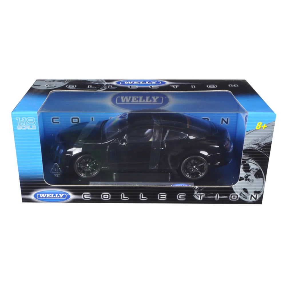 Welly 18038bk — Welly 1:18 Bentley Continental Supersports Black Diecast Model