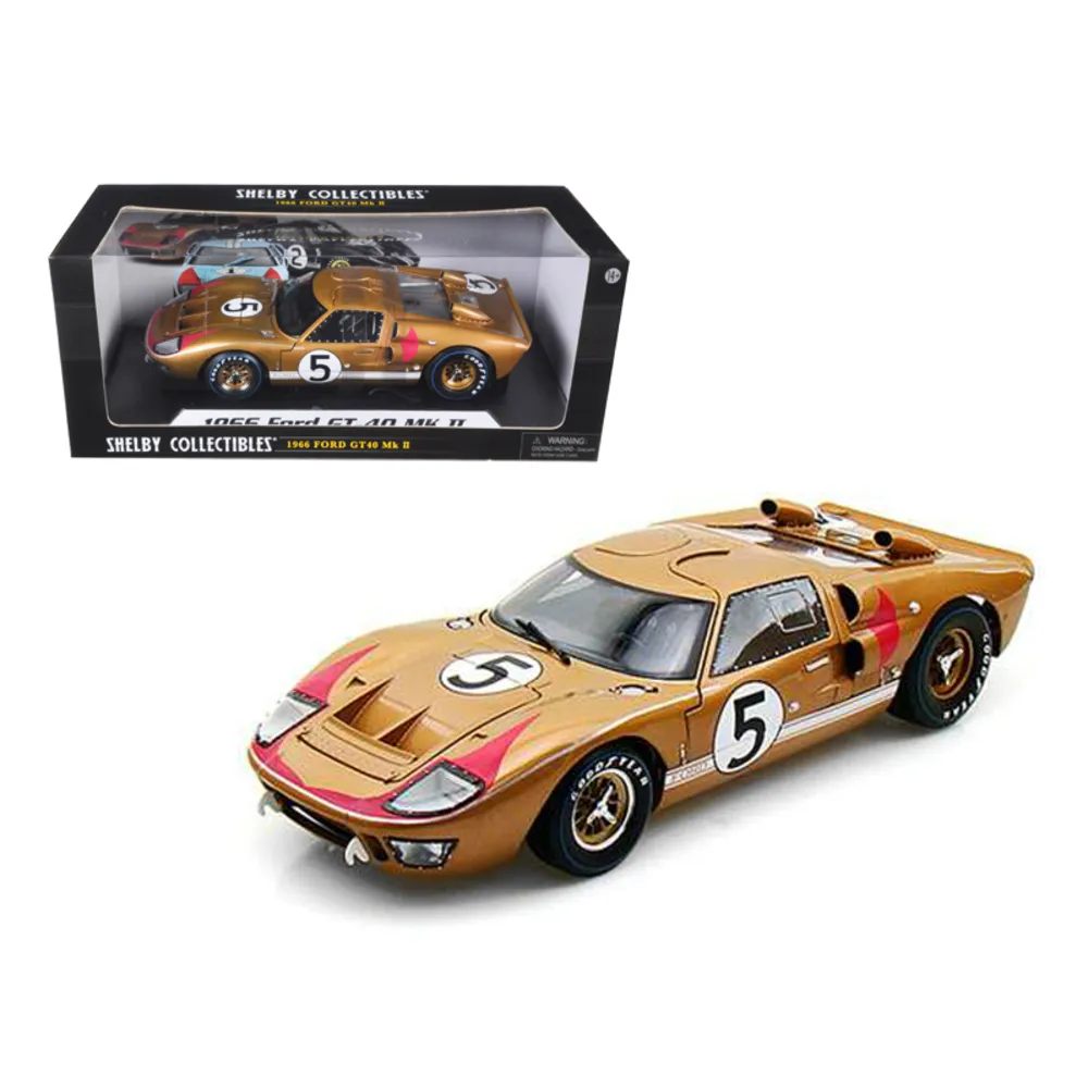 Shelby Collectibles SC403 — 1966 Ford GT40 MK II #5 Le Mans 1/18 Diecast Model Car