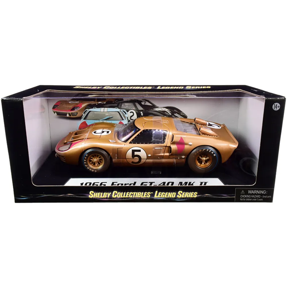 Shelby Collectibles SC430 — 1966 Ford GT-40 MK II #5 Gold After Race Diecast Model