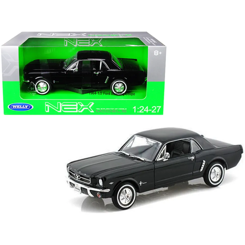 Welly 22451bk — 1964 Ford Mustang Coupe Hard Top Diecast Model Car - Black