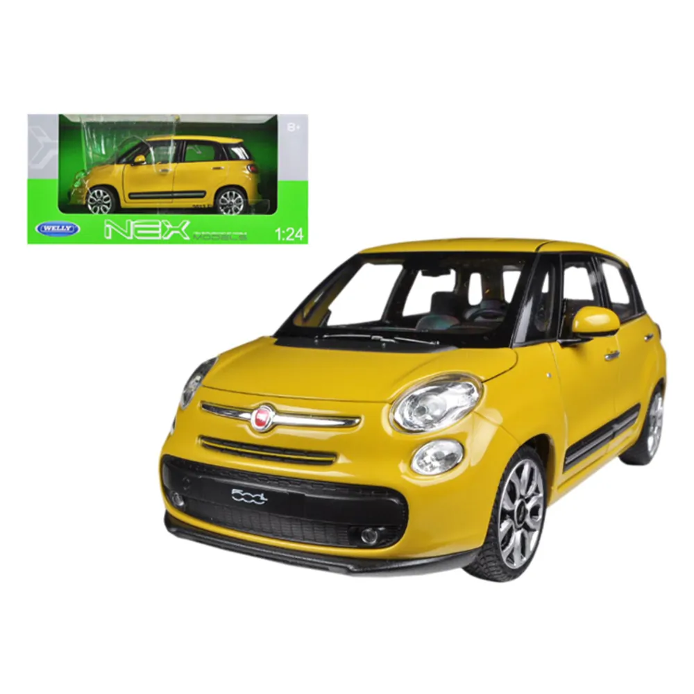 Welly 24038y — Fiat 500L Yellow 1/24 Diecast Model Car by Welly