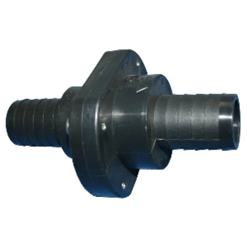 TH Marine Supplies ILS-1200-DP — T-H Marine Double Barb Inline Scupper Check Valve - 1-1/8" - Black