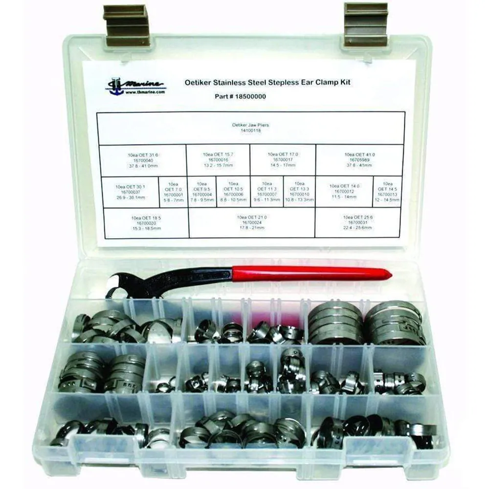 TH Marine Supplies 18500000 — Oetiker Stepless Clamp Kit with Pliers - 150 Pieces
