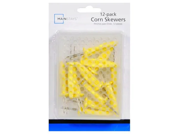 bulk buys GE518 - Mainstays 12-Piece Corn Skewers Set with Storage Case