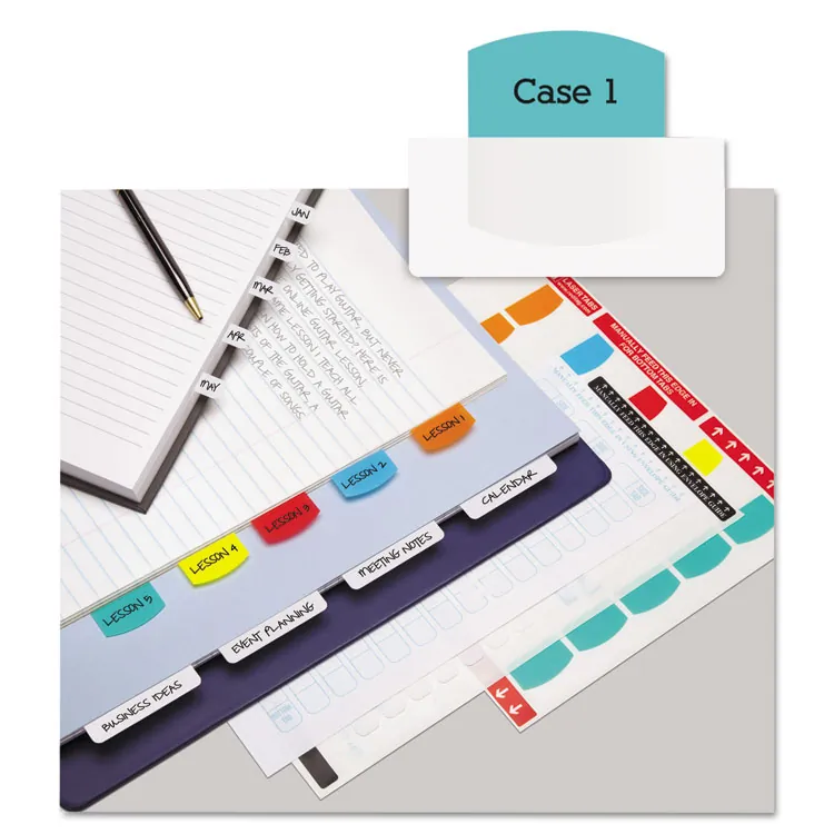 REDITAG CORPORATION RTG 39017 — Redi-Tag Laser Printable Index Tabs - 375 Blank Tab(s) - 1.25 Tab Height x 1.12 Tab Width - Self-adhesive, Permanent - White Tab(s) - 375 / Pack