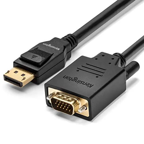 KENSINGTON K33024WW — DISPLAYPORT 1.2 (M) TO VGA (M) PASSIVE UNIDIRECTIONAL CABLE, 6FT