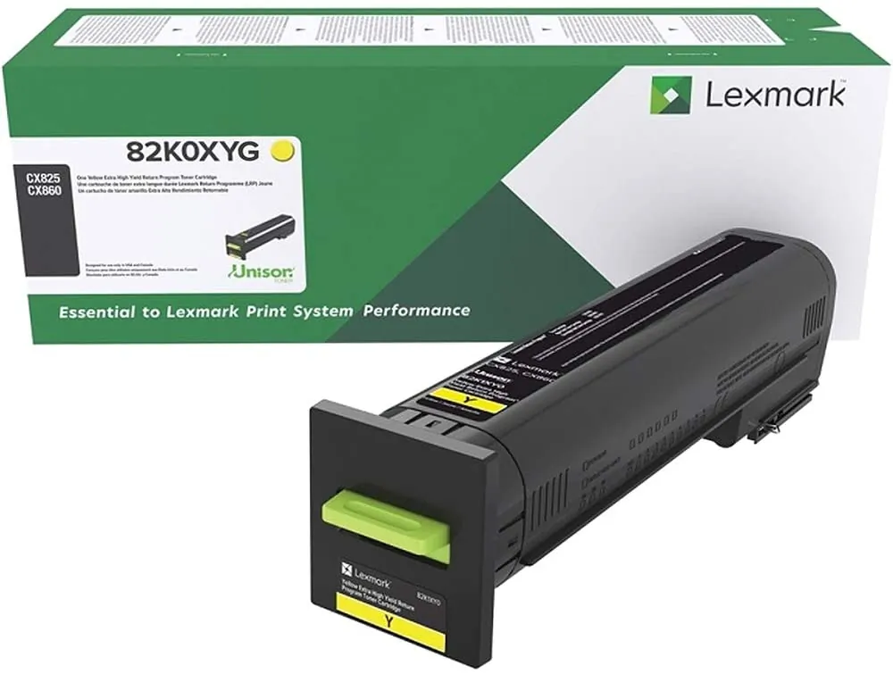 Lexmark 72K0XYG — LEXMARK 72K0XYG YELLOW RETURN PROGRAM TONER CARTRIDGE TAA FOR USE IN CS/CX820,CX