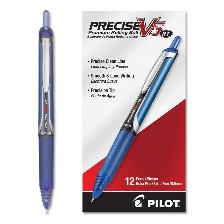 Pilot PIL15137 — Pilot Precise V5 RT Burgundy Rollerball Pen - 0.5mm