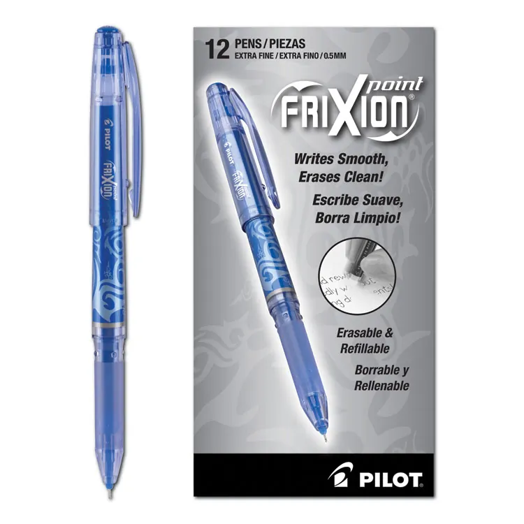 Pilot 31550 — Frixion Ball Erasable Gel Pen - Fine Point Black