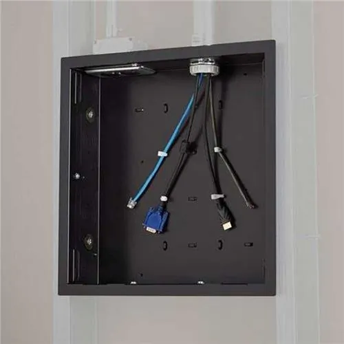 Chief PAC526F — LEGRAND-CHIEF LARGE IN-WALL STORAGE BOX WITH FLANGE, INTEGRATED UNIVERSAL ZIP TI