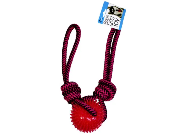 Bulk Buys GE488 — 25" Spike Ball Tug Rope Toy for Dogs - Fun and Durable
