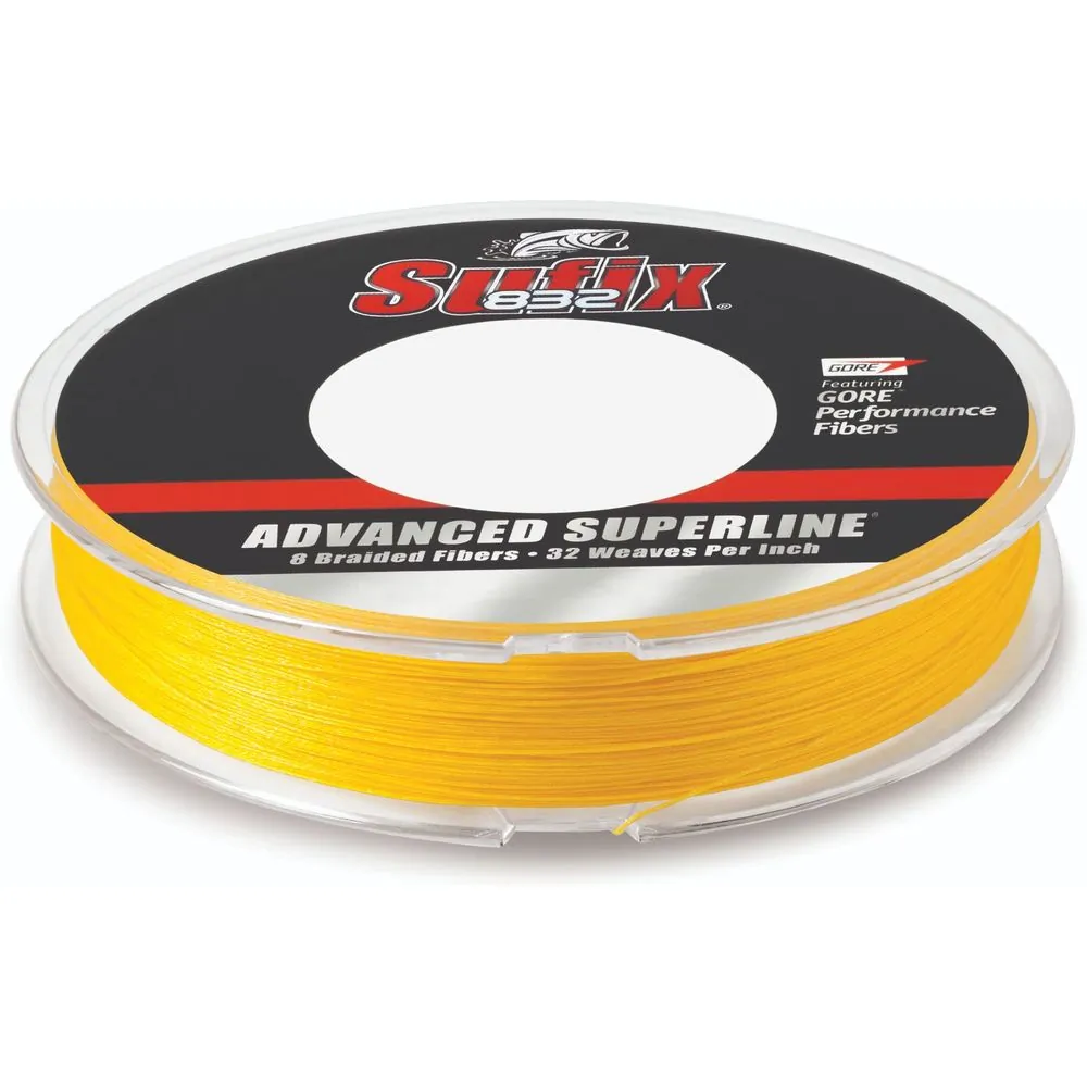Sufix 660-120Y — Sufix 832® Advanced Superline® Braid - 20lb - Hi-Vis Yellow - 300 yds