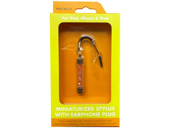 bulk buys DD541 - Macally Pink Mini Stylus with Headphone Jack Adapter