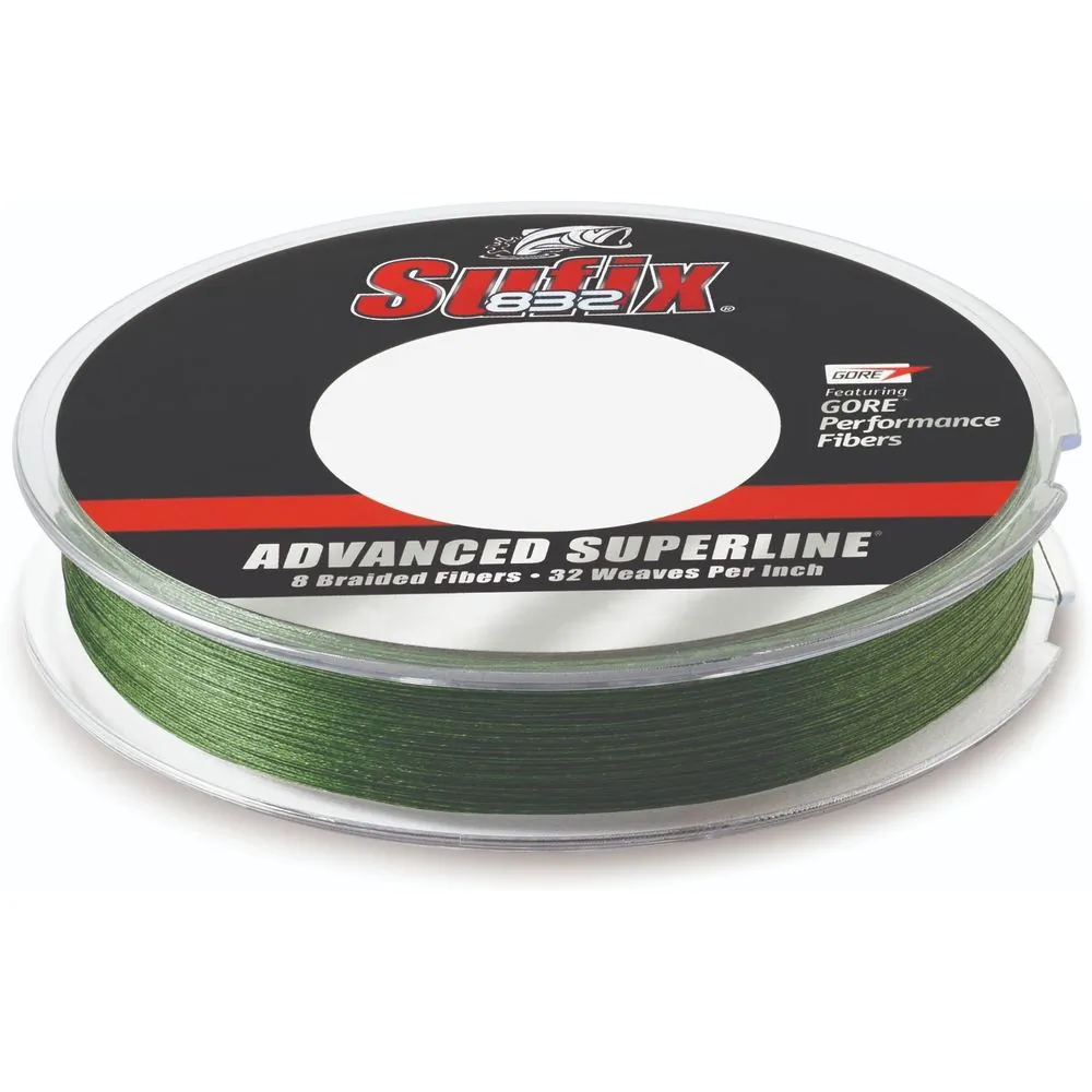 Sufix 660-115G — Sufix 832® Advanced Superline® Braid - 15lb - Low-Vis Green - 300 yds