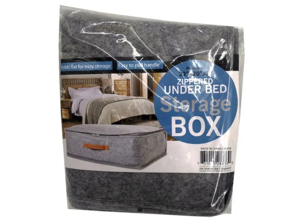 Bulk Buys HC478 — Grey Felt Storage Box for Under-Bed Organization