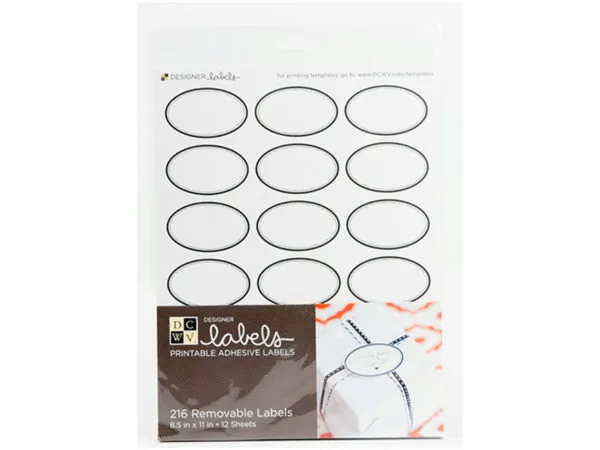 bulk buys AC039 - Customizable Printable Oval Labels - 216 Total Labels