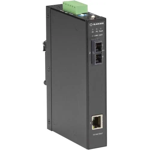 BLACK BOX CORPORATION LGC281A — THE GIGABIT INDUSTRIAL MEDIA CONVERTER PROVIDES A COST-EFFECTIVE WAY TO ADD FIBE