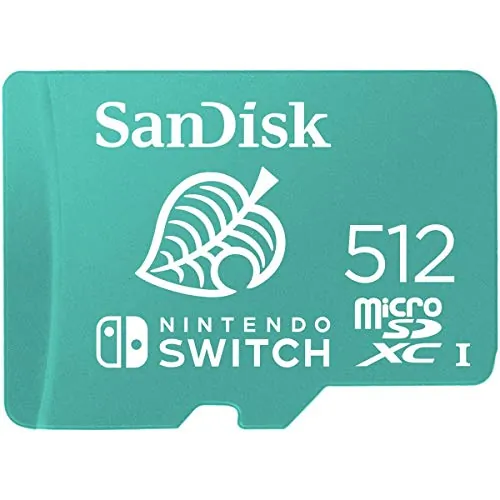 Western Digital SDSQXAO-512G-ANCZN — SanDisk 512GB UHS-I Class 10 U3 microSDXC Memory Card for Nintendo Switch, 100MB/s Read, 90MB/s Write