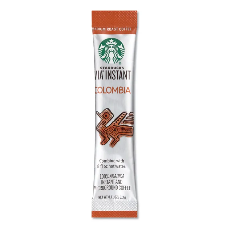 STARBUCKS COFFEE COMPANY SBK 12407839 — Starbucks VIA Ready Brew Colombia Instant Coffee - Colombia, Italian Roast, Signature Walnut, Arabica - Medium - 0.1 oz - 8 / Box