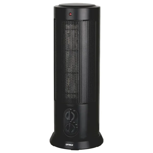 OPTIMUS H-7234 — Optimus 18 in. Oscillating Tower Heater w/ Thermostat