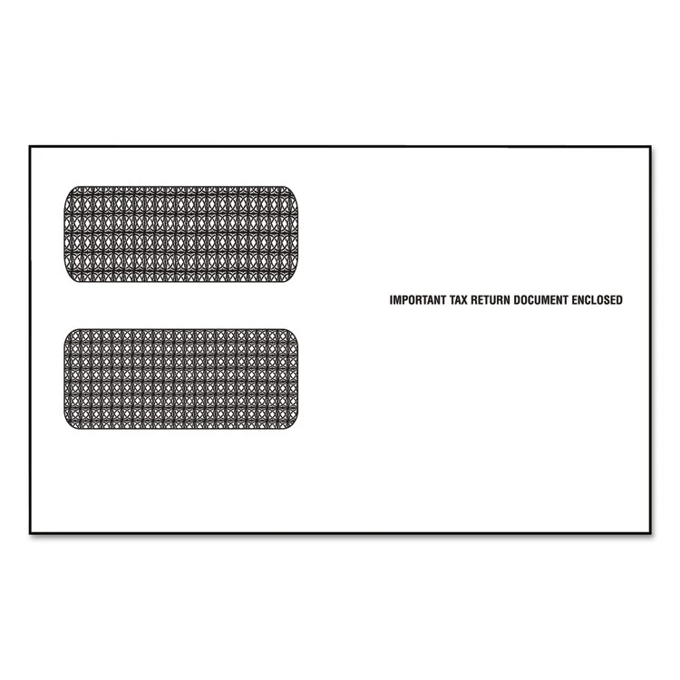 TOPS BUSINESS FORMS 2222PS3 — Self-Adhesive 1099 Double Window White Envelopes, 24-Pack