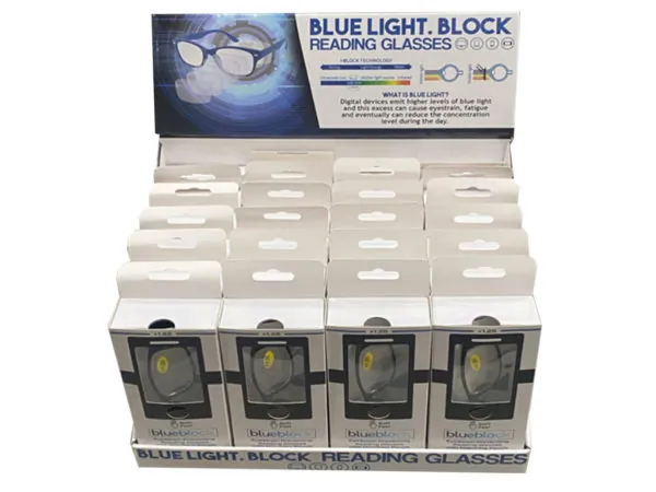 Bulk Buys GR341 — Premium Blue Light Blocking Reading Glasses with Display