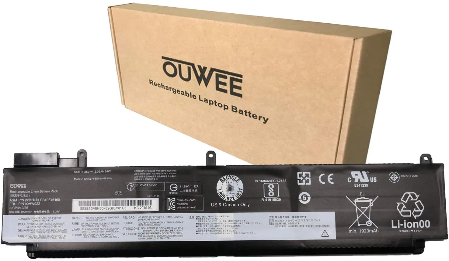 LENOVO 00HW022 — Laptop Battery Compatible with Lenovo ThinkPad T460S T470S Series Notebook