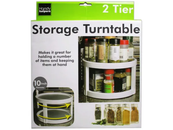 Bulk Buys GE602 — 2-Tier Kitchen and Bath Turntable Organizer