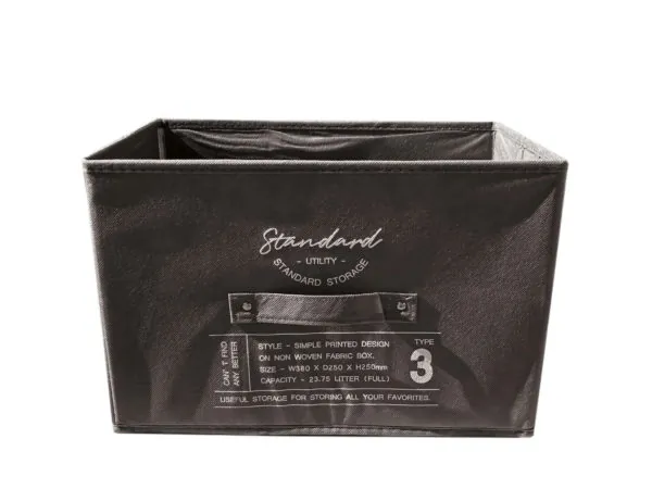 Bulk Buys HC477 — Foldable Dark Gray Storage Box with Handles